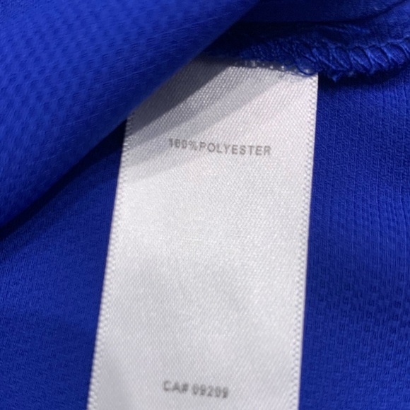 Cleo - Blue Tunic Blouse with cut outs on sleeves. Size Medium. - Picture 6 of 7